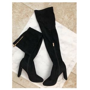 Black Public Desire Knee Boots
